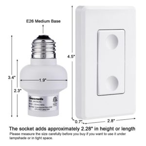DEWENWILS Remote Control Light Lamp Socket