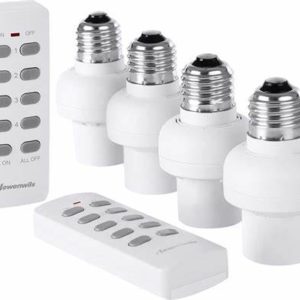 DEWENWILS REMOTE CONTROL LAMP SOCKET( 4 LAMPS SOCKET 2 TRANSMITTER)